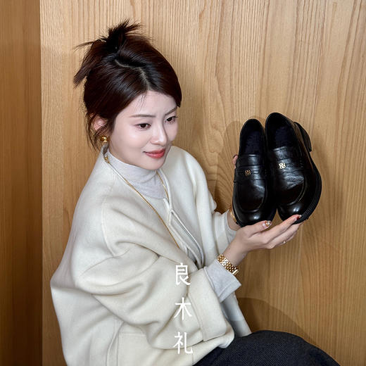 【预售15天，只换不退】良木礼牛皮乐福鞋（D251101810） 商品图1