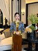 盛唐牡丹 | 杏棕色真丝丝绒女半裙 商品缩略图2
