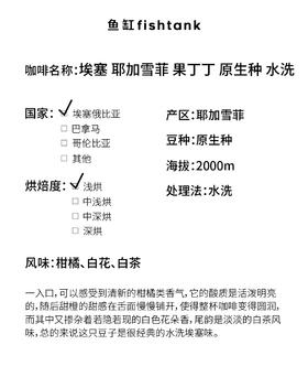 埃塞俄比亚 果丁丁 水洗 手冲咖啡