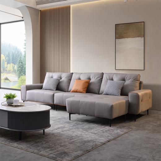 【北部】【旺美居】皮艺沙发_优质猫爪皮面料，实木框架_JM069SF01【大连/长春/沈阳】 商品图0