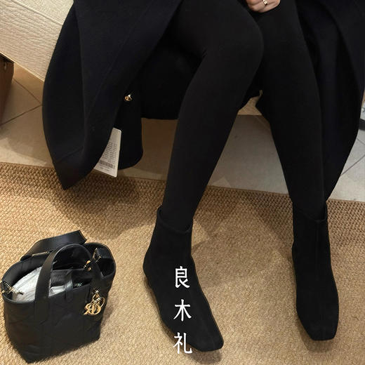 【不退不换/预售7天】良木礼高丝光牛绒短靴（Q2592655） 商品图2