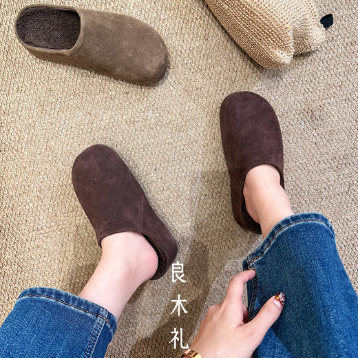 【预售15天，只换不退】良木礼平底勃肯毛拖（D25103354） 商品图2