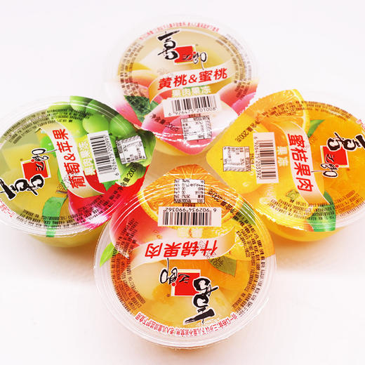 喜之郎【蜜桔味】果肉果冻碗装200g 商品图5