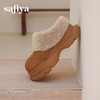 Safiya/索菲娅2025一脚蹬丑萌厚底增高懒人外穿加绒保暖雪地靴SFD4112048 商品缩略图1