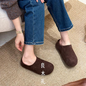 【预售15天，只换不退】良木礼平底勃肯毛拖（D25103354）