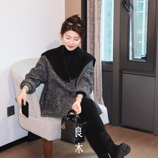 【预售7天】良木礼羊毛翻领大衣（D25103883） 商品图1