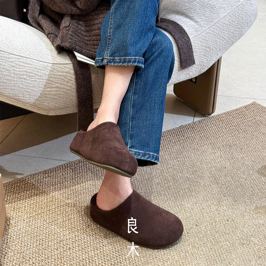 【预售15天，只换不退】良木礼平底勃肯毛拖（D25103354） 商品图4