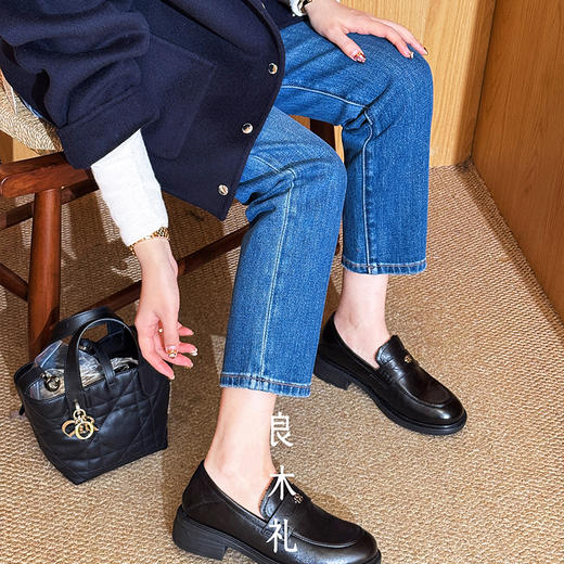 【预售15天，只换不退】良木礼牛皮乐福鞋（D251101810） 商品图2