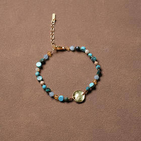 订购6周到｜Chan Luu-MARRAKESH-绿松石 黄水晶 贝母 手链［美国设计师］