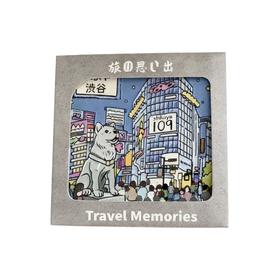 momobox 冰箱贴 旅忆系列 涩谷忠犬八公像 5.8*5.8cm 纪念品 旅行手信