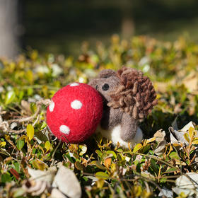 北京仓｜Felt So Good-Toadstool Hedgehog-刺猬与蘑菇 羊毛毡 挂件［英国设计师］