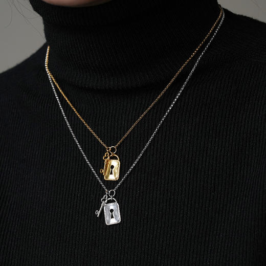 北京仓｜Chan Luu-Mini Padlock-银色 挂锁 吊坠 项链［美国设计师］ 商品图4