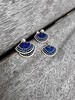 SpoiledBrat Jewelry扇形系列 | 青金石蓝锆石前后立体百搭耳钉 商品缩略图0