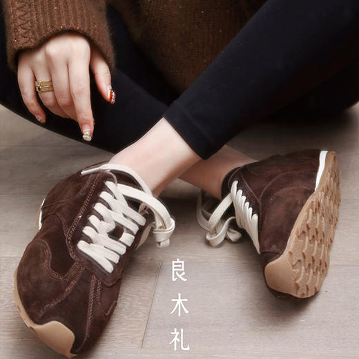 【特价不退不换】【预售7天】良木礼磨砂牛皮德训鞋（D251101811） 商品图2