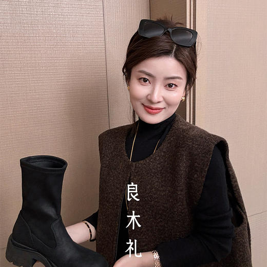 【特价不退换】良木礼绵羊毛桑蚕丝马甲（Q2582130） 商品图1