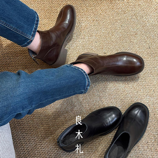 【特价不退不换】【预售7天】良木礼牛皮鞋（D25103455） 商品图1