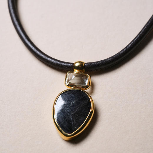 北京仓｜Chan Luu-Totem-图腾 紫苏辉石 吊坠 皮革绳 项链［美国设计师］ 商品图1