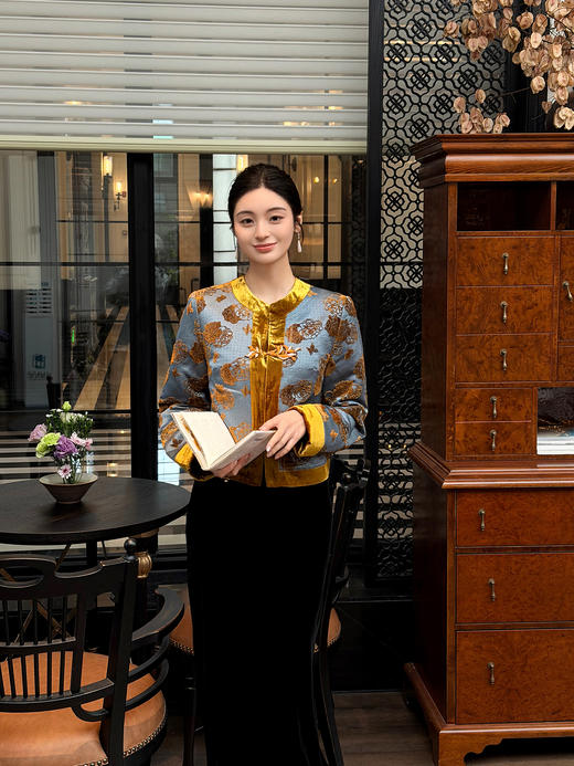 盛唐牡丹 | 牡丹亭真丝漳缎外套 商品图7