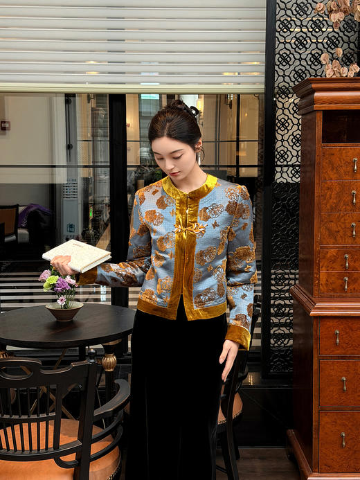 盛唐牡丹 | 牡丹亭真丝漳缎外套 商品图10