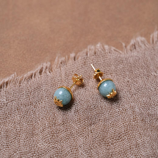 北京仓｜Chan Luu-Cecilia-小金花 海绵蓝石英 耳钉［美国设计师］ 商品图2