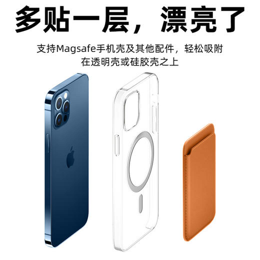 出口高品质 iPhone Magsafe磁吸卡套 超强磁力 12 Pro~17 适用 PU皮革卡包 身份证 / 信用卡 / 门禁卡 收纳 商品图6