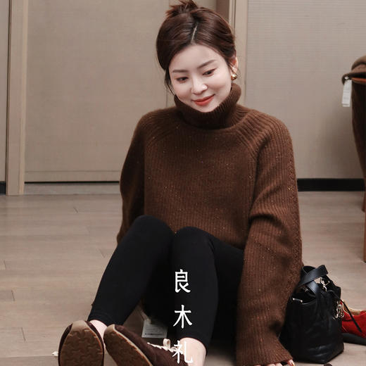 【特价不退换】【预售7天】良木礼山羊绒高领上衣（D25102342F） 商品图7