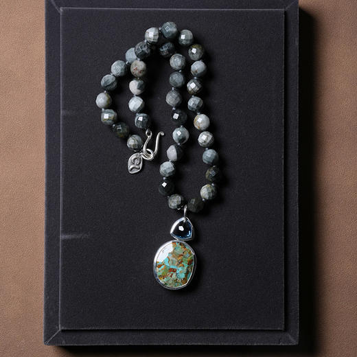 北京仓｜Chan Luu-Sabrina-绿松石 吊坠 串珠 项链［美国设计师］ 商品图4