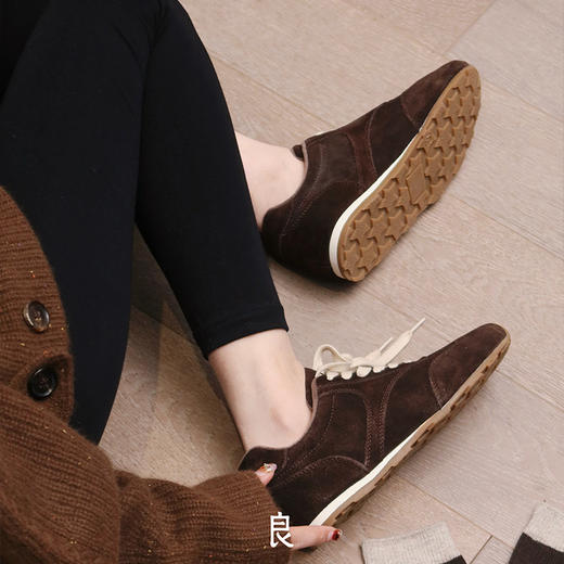 【特价不退不换】【预售7天】良木礼磨砂牛皮德训鞋（D251101811） 商品图1