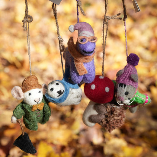 北京仓｜Felt So Good-Toadstool Hedgehog-刺猬与蘑菇 羊毛毡 挂件［英国设计师］ 商品图4