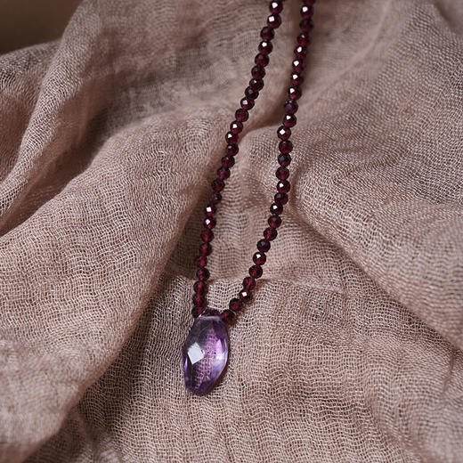 北京仓｜Chan Luu-Claire-紫水晶 吊坠 石榴石 串珠 项链［美国设计师］ 商品图0