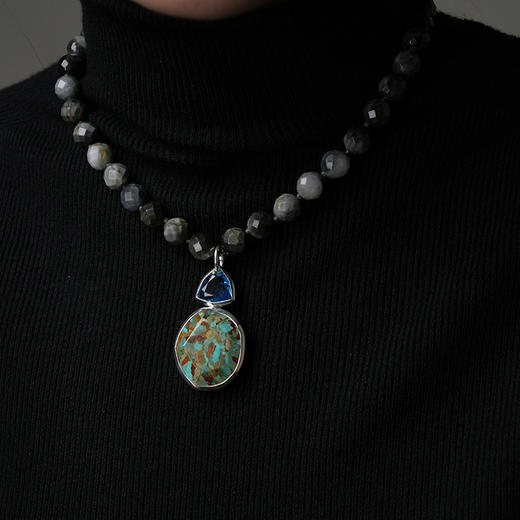 北京仓｜Chan Luu-Sabrina-绿松石 吊坠 串珠 项链［美国设计师］ 商品图1