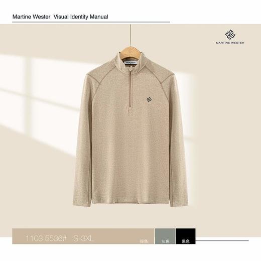 Martine Wester 男款摇粒绒立领半开襟长袖T 11035536 商品图1