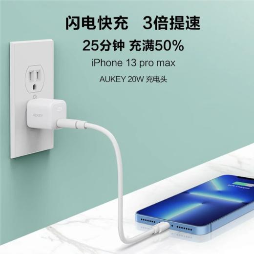 Aukey傲基 20W 迷你快充 USB-C PD充电器 PD协议认证芯片 商品图3