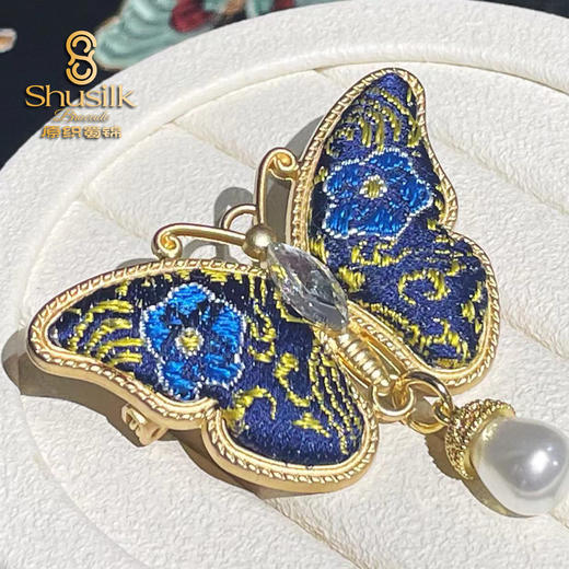 蝴蝶珍珠胸针 商品图2