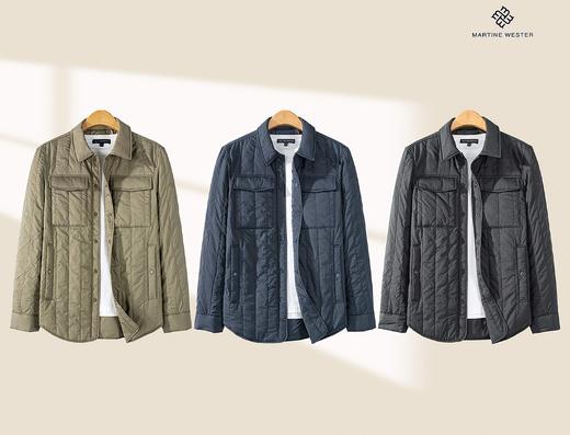 Martine Wester  男款新雪丽衬衣领夹棉外套  11075576 商品图0