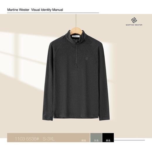 Martine Wester 男款摇粒绒立领半开襟长袖T 11035536 商品图3
