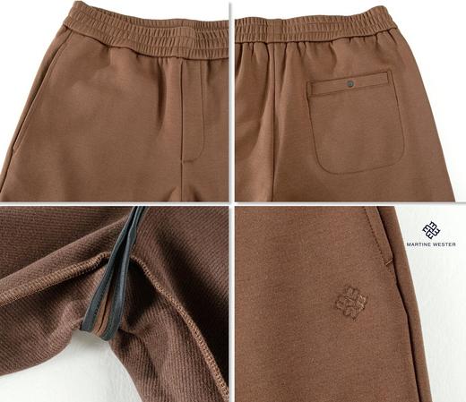 Martine Wester 男款羊毛起绒面料松紧腰直脚口卫裤 11115509 商品图6