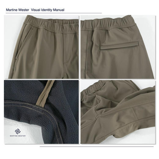 Martine Wester  男式松紧腰抓绒直脚长裤 11115366 商品图6