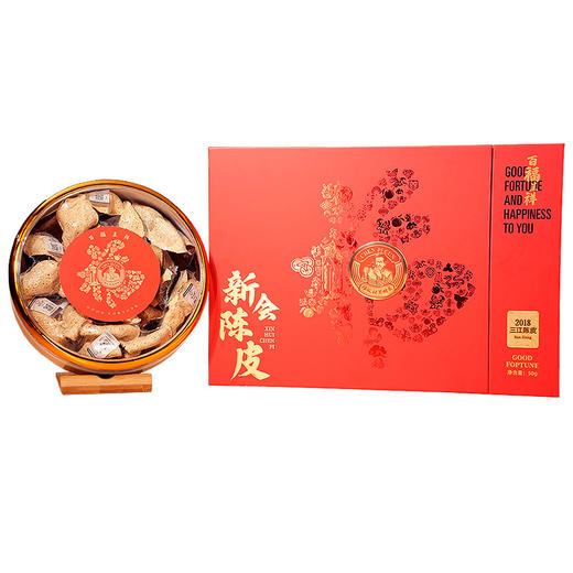 陈皮村吴村长百福呈祥陈皮礼盒2018年三江陈皮50g 商品图4