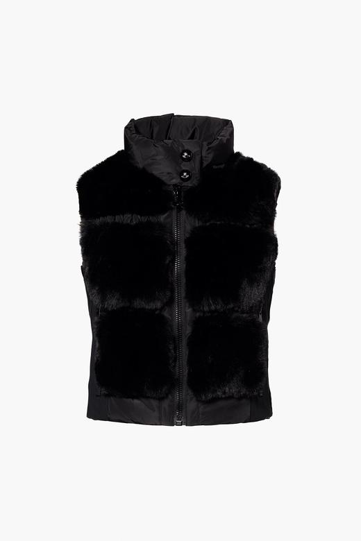 Goldbergh - CHIC bodywarmer FAUX - Black - 女装 - 背心 - 黑色 商品图0
