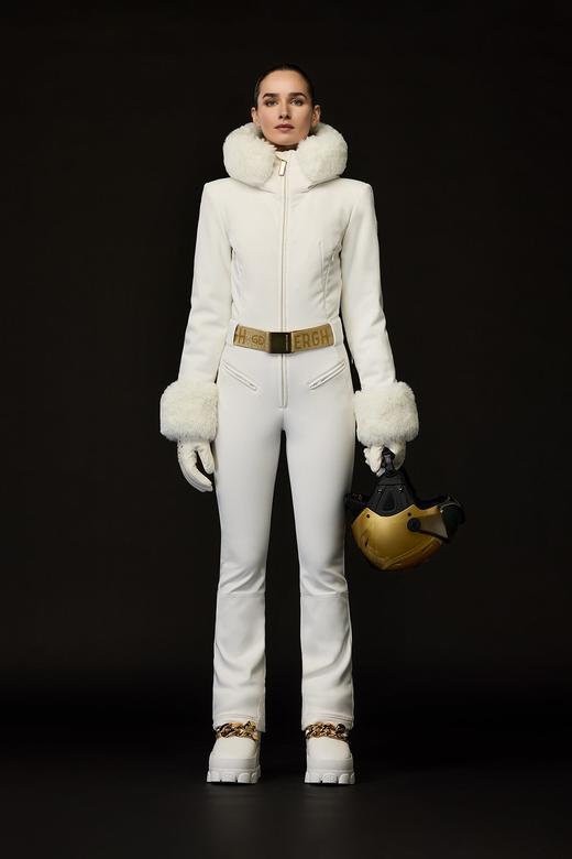 Goldbergh - VITA ski suit FAUX BORDER - cream - 女装 - 连体滑雪服 - 奶油色 商品图4
