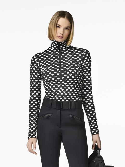 Goldbergh - CUORI ski pully - cuori maschera - 女装 - 速干 - 黑色/白色花纹 商品图2