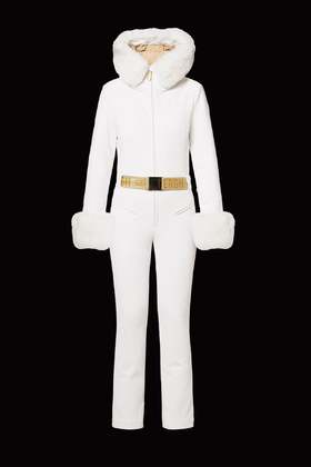 Goldbergh - VITA ski suit FAUX BORDER - cream - 女装 - 连体滑雪服 - 奶油色