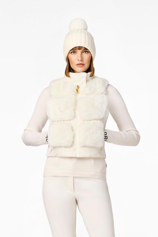 Goldbergh - CHIC bodywarmer FAUX - cream - 女装 - 背心 - 奶油色 商品图2