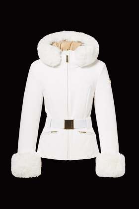 Goldbergh - PREZIOSO ski jacket FAUX BORDER - cream - 女装 - 滑雪夹克 - 奶油色