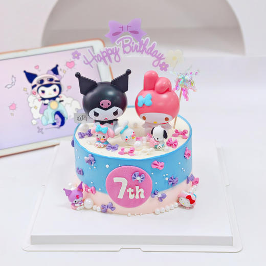 库洛米美乐蒂粉蓝渐变蛋糕 商品图5