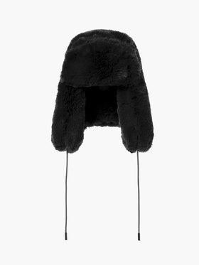 Goldbergh - CHER fluffy aviator hat - Black - 女装 - 帽子 - 黑色