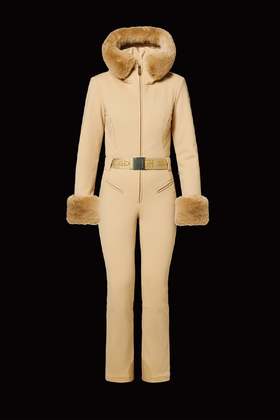 Goldbergh - VITA ski suit FAUX BORDER - caramello - 女装 - 连体滑雪服 - 焦糖色