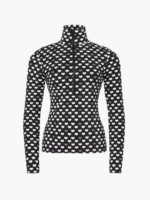 Goldbergh - CUORI ski pully - cuori maschera - 女装 - 速干 - 黑色/白色花纹 商品图0