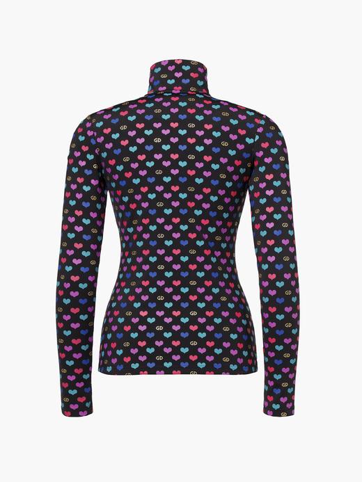 Goldbergh - CUORI ski pully - cuori black - 女装 - 速干 - 黑色/彩色花纹 商品图1